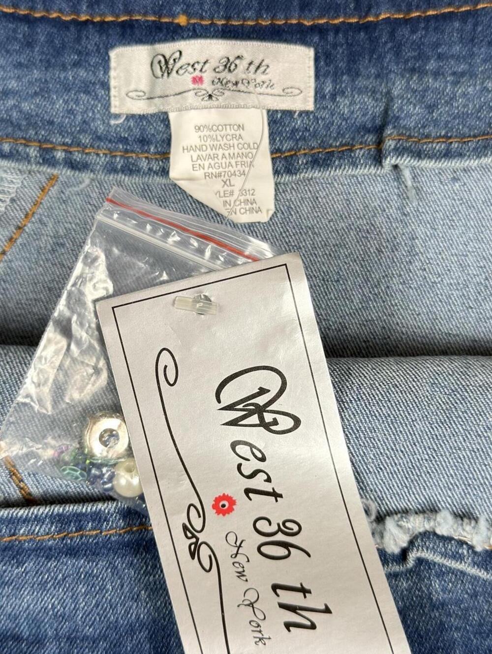 Deadstock West 36th New York blue denim midi skirt - Picture 7 of 7